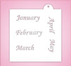 January to May 12 Month Calendar Cookie Stencil 