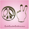 Two Peace Sign Cookies Cheap Cookie Cutters