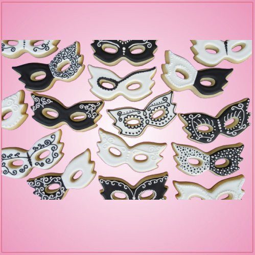Iced Mardi Gras Cookie Masks - 12 Pack