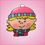 Pink Alexa Winter Girl Cookie Cutter