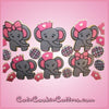 Pink Emma Elephant With Crown Cookie Cutter