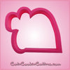 Pink Ladybug Side View Cookie Cutter
