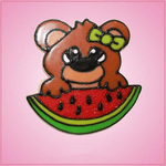 Pink Willow The Shy Bear With Watermelon Cookie Cutter