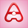 Red Letter A Cookie Cutter 
