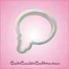White Thought Bubble Cookie Cutter 