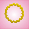 Yellow Round Scalloped Cookie Cutter 