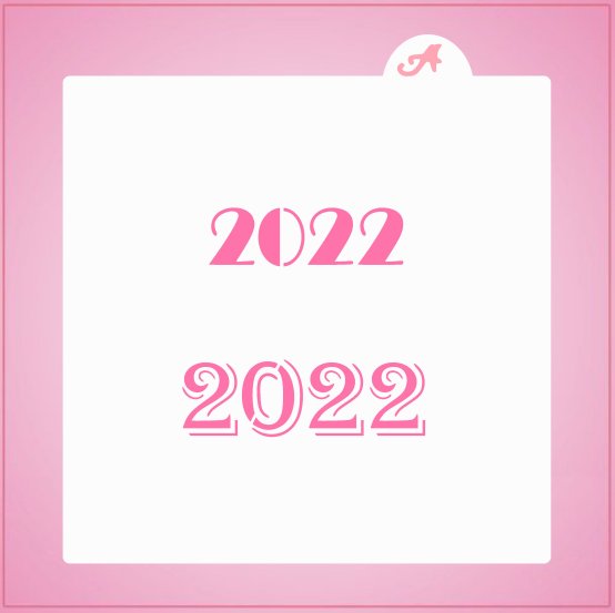 2022 Year Stencil