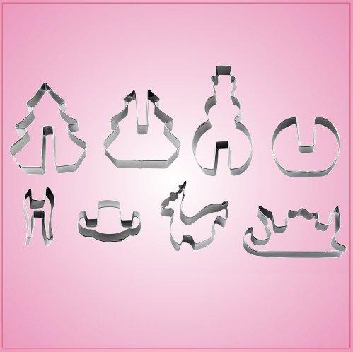 3D Christmas 8 Piece Cookie Cutter Set