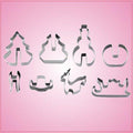 3D Christmas 8 Piece Cookie Cutter Set