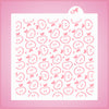 Apple Hearts Pattern Stencil