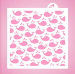 Baby Whales Pattern Stencil