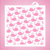 Baby Whales Pattern Stencil