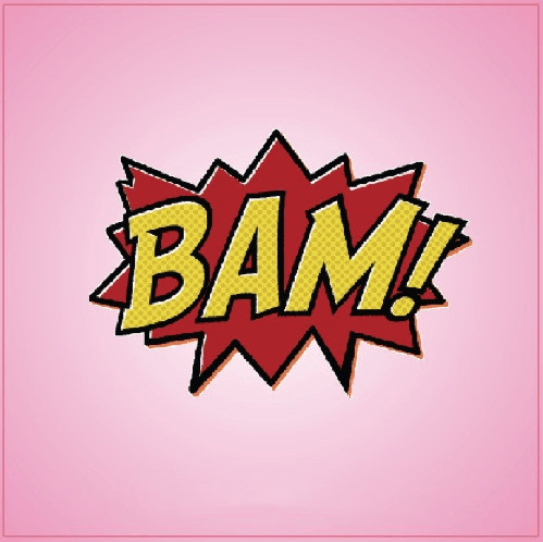 Decorated Cookie Bam Pow Smack Cookie Cutter