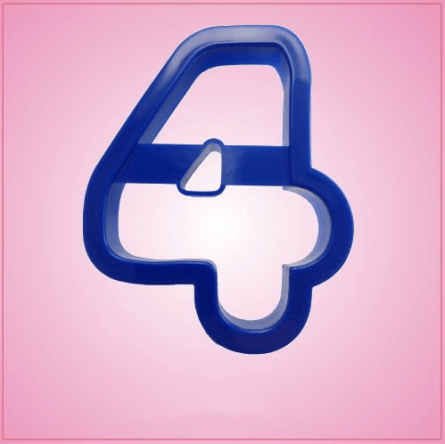 Blue Number 4 Cookie Cutter