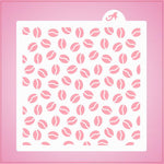 Coffee Beans Pattern Stencil