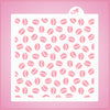 Coffee Beans Pattern Stencil