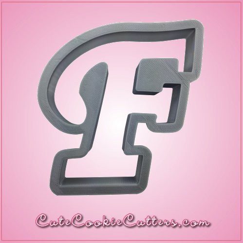 Cursive Letter F Cookie Cutter 