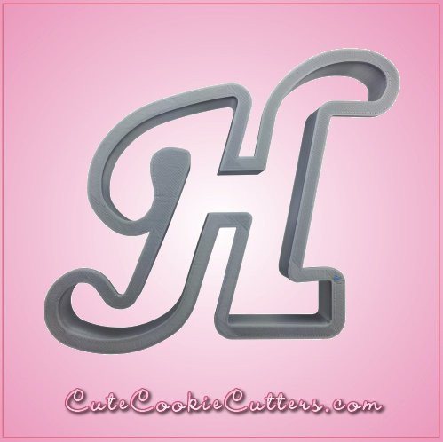 Cursive Letter H Cookie Cutter 