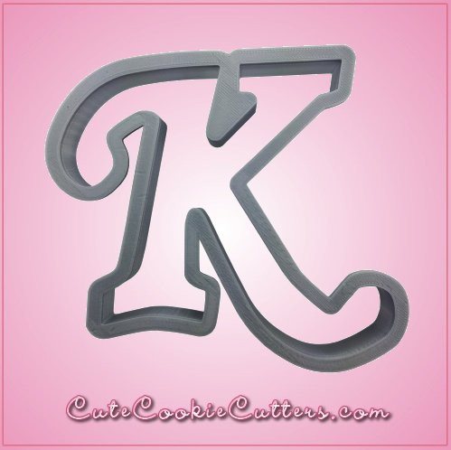 Cursive Letter K Cookie Cutter 