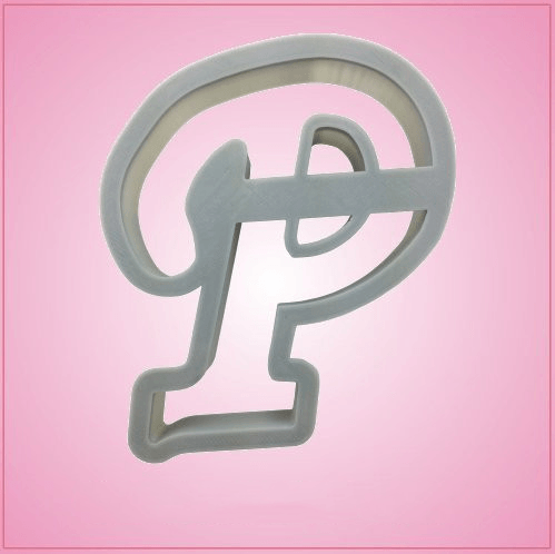 Cursive Letter P Cookie Cutter 