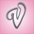 Cursive Letter V Cookie Cutter 