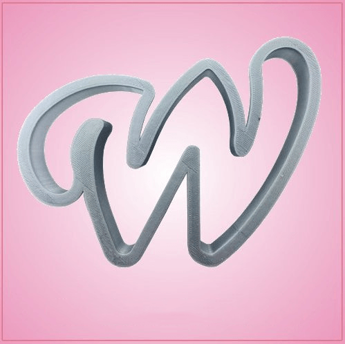 Cursive Letter W Cookie Cutter 