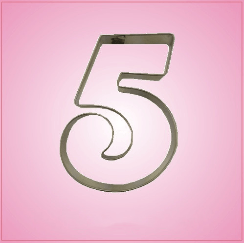 Fancy Number 5 Cookie Cutter 