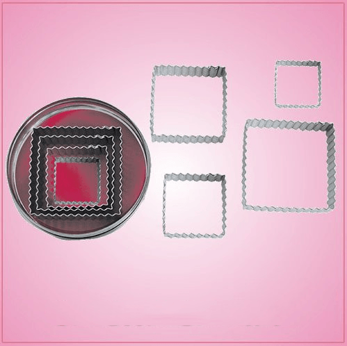 Fluted Square Cookie Cutter Set 