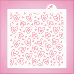 Fuller Hearts Pattern Stencil