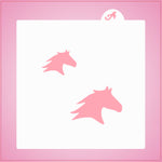 Horse Head Silhouette Stencil