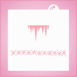 Ice And Snow Flurries Stencil