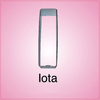 Iota Cookie Cutter 