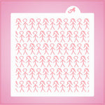 Kids Stick Figure Pattern Stencil