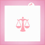 Law Scale Symbol Stencil