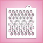 Layered Fish Scales Pattern Stencil