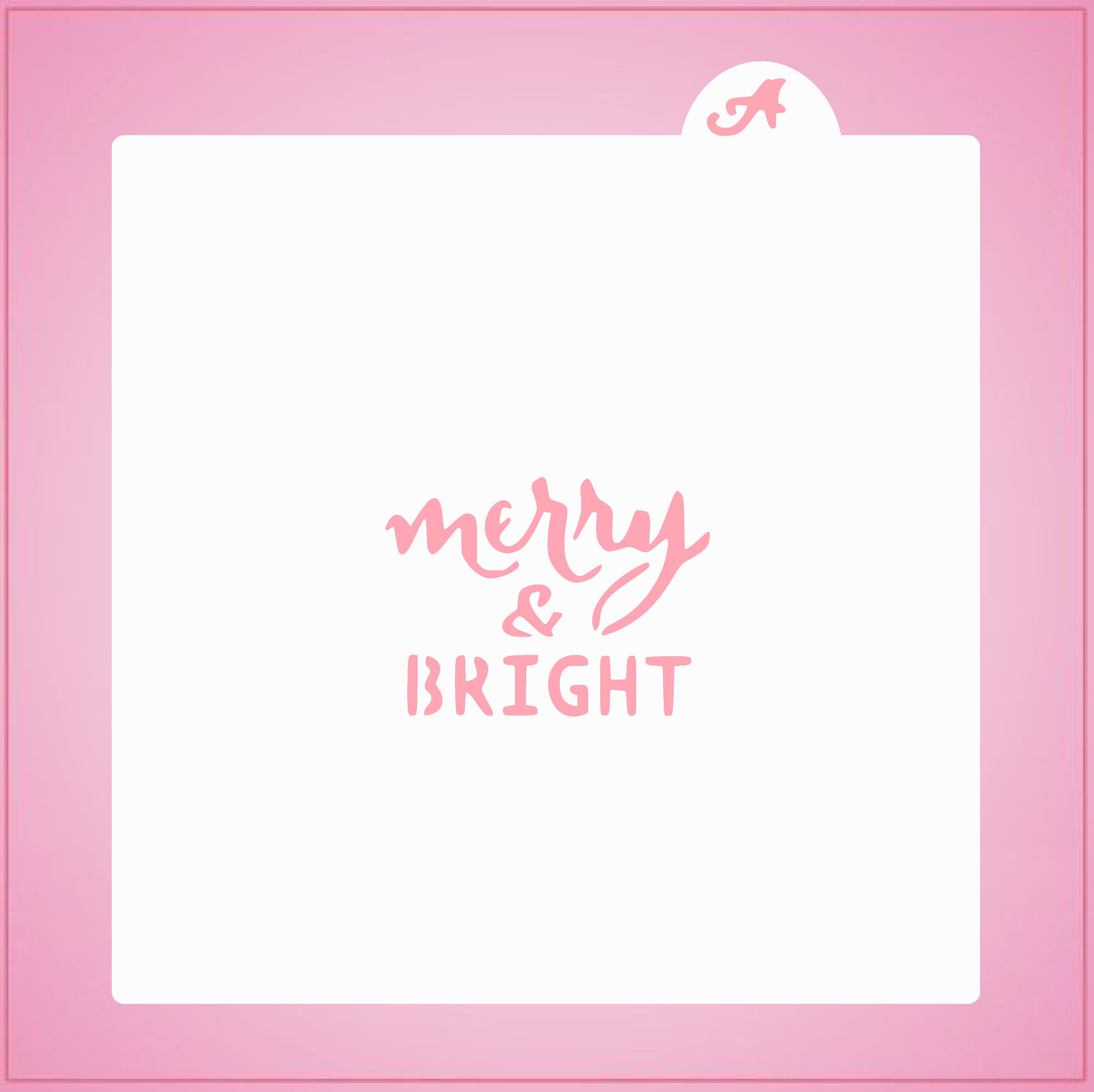 Merry and Bright Stencil