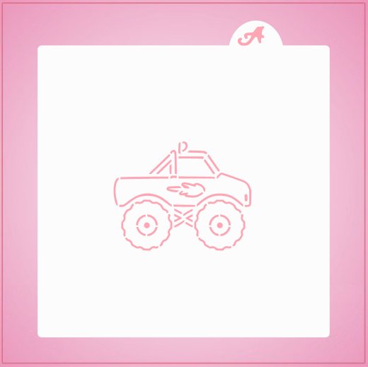 Monster Truck Stencil