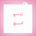 Ornate Antique Key Stencil