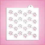 Paw Print Pattern Stencil