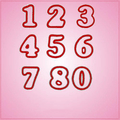 Red Number Cookie Cutter Set 
