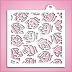 Ruffled Rose Pattern Stencil