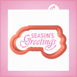 Scrolly Seasons Greetings Cookie Cutter With Stencil