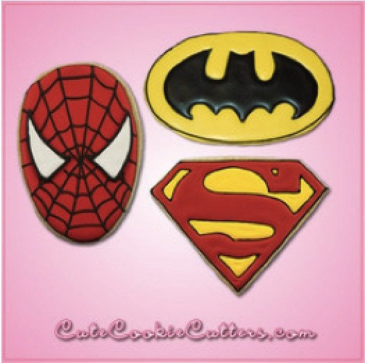 Mini Superhero Cookie Cutter Set 