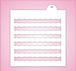 Thick Scalloped Stripes Stencil