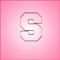 Stainless Varsity Letter S Cookie Cutter 