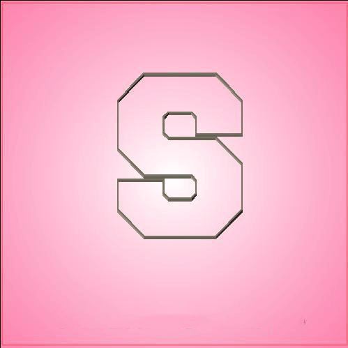 Stainless Varsity Letter S Cookie Cutter 
