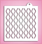 Wavy Reverse Pattern Stencil