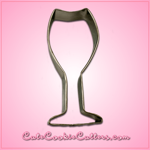 Tin Plated Wine Glass Cookie Cutter