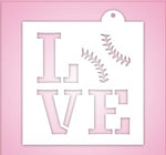 Baseball Love Stencil