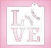 Baseball Love Stencil